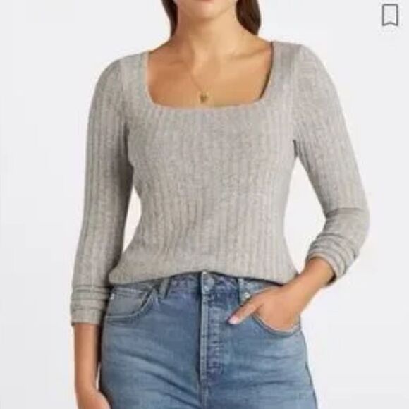 Nine Britton Gwendolyn Square Neck Knit Top stitch fix size large NWT - Picture 1 of 5